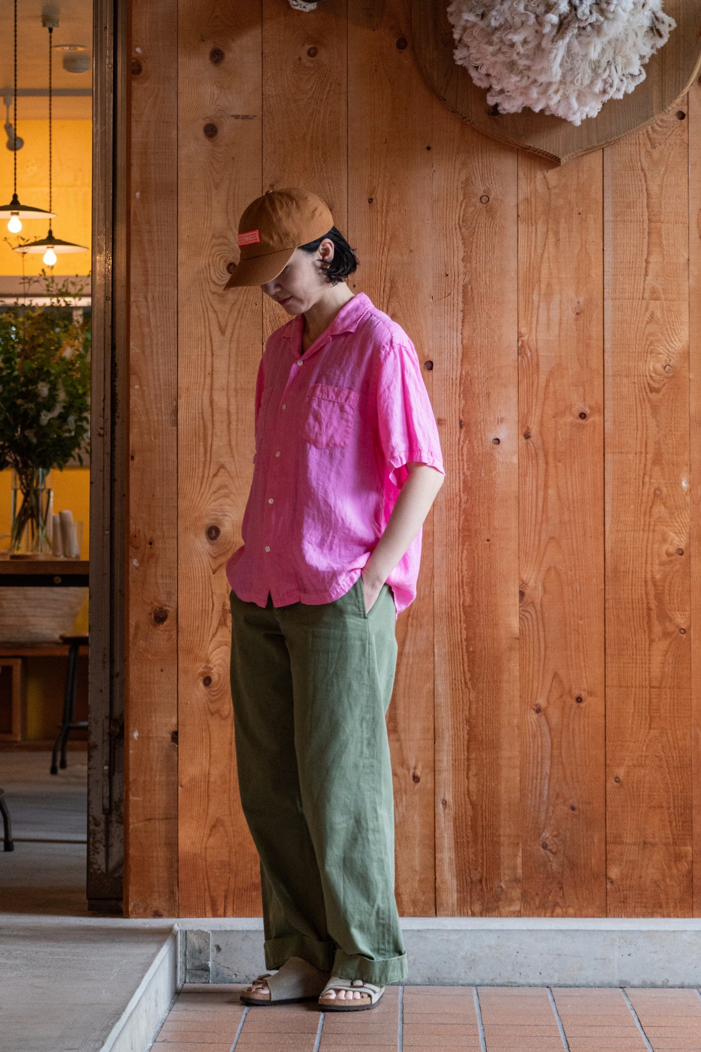 Linen over dyed key west/short sleeve