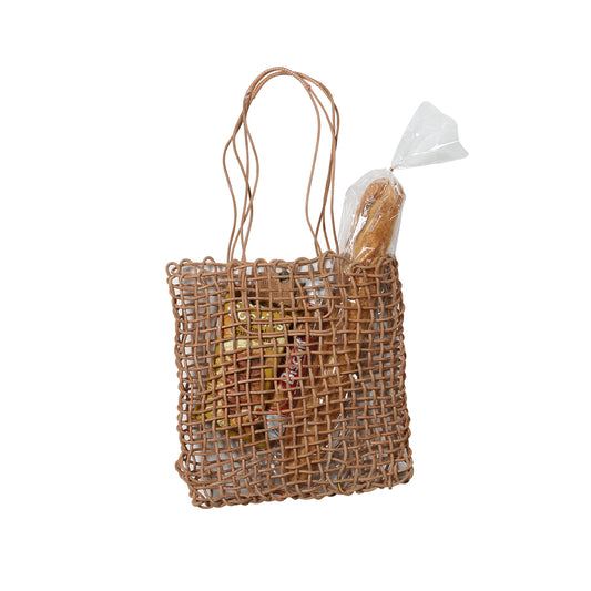 ROUND LACE FISHNET TOTE