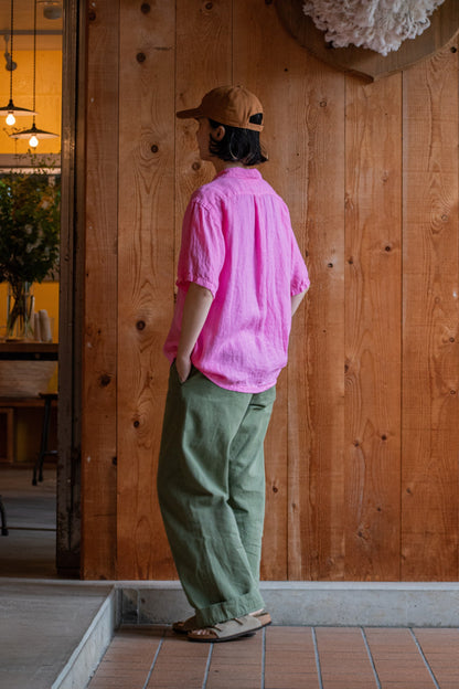 Linen over dyed key west/short sleeve