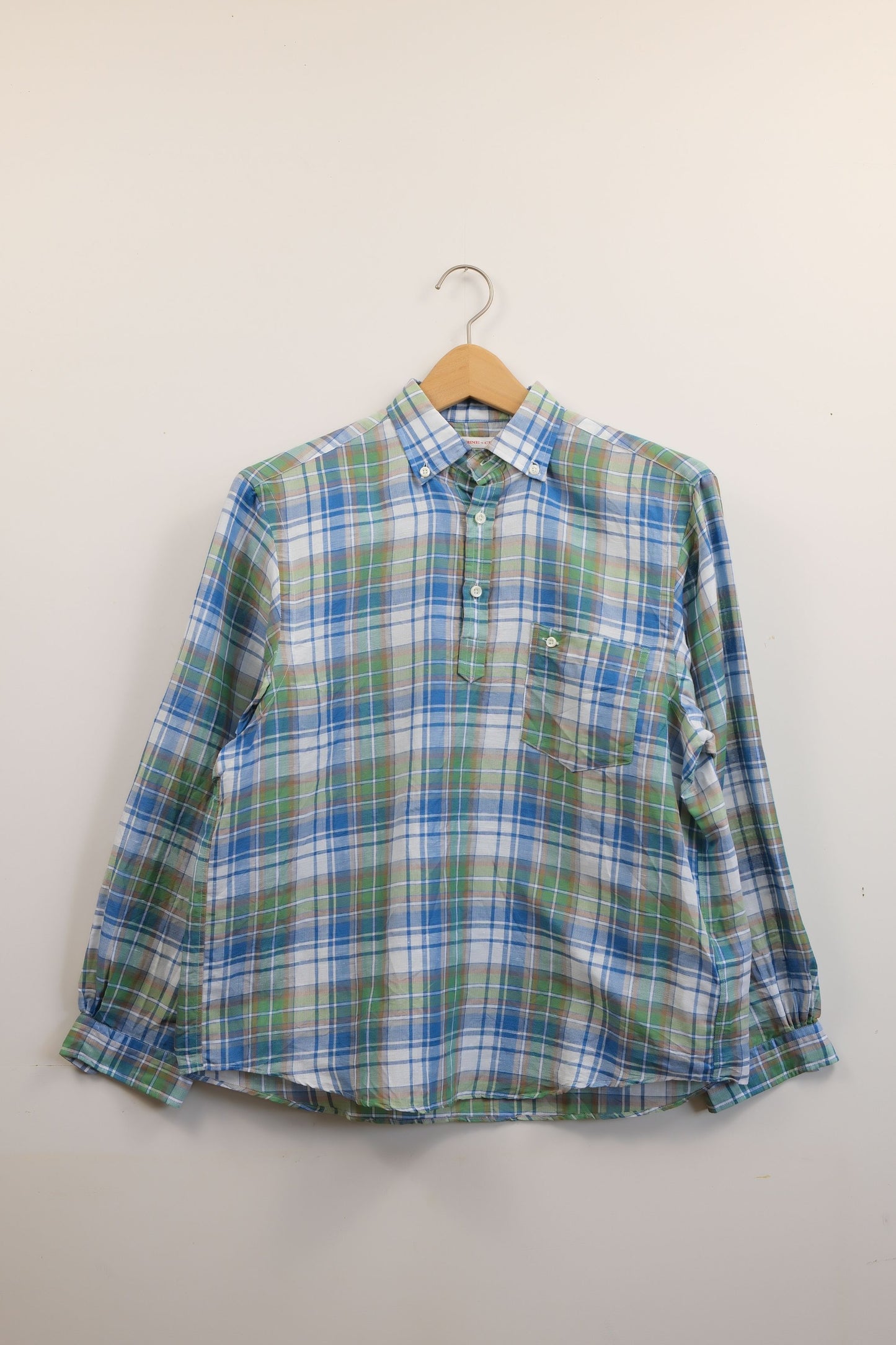 SLIP ON SHIRT / CANCLINI GREEN CHECK