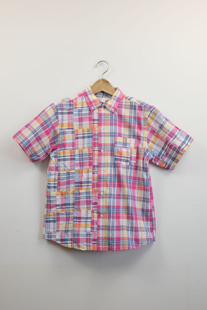 NEW WEST SHIRT SS / MADRAS CHECK × PATCH WORK