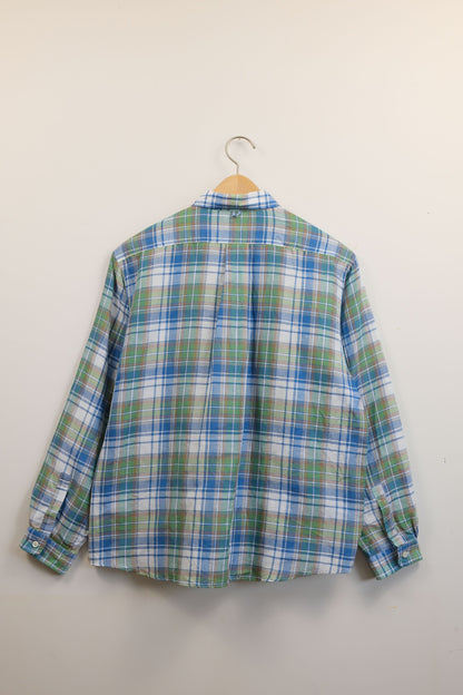 SLIP ON SHIRT / CANCLINI GREEN CHECK