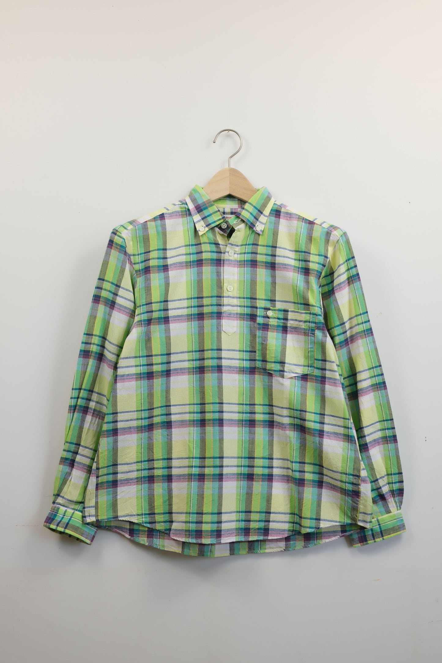 SLIP ON SHIRT / COTTON MADRAS CHECK