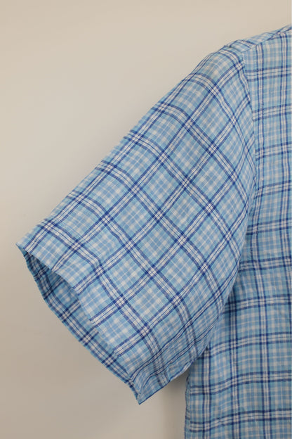 NEW WEST SHIRT SS / CANCLINI BLUE CHECK