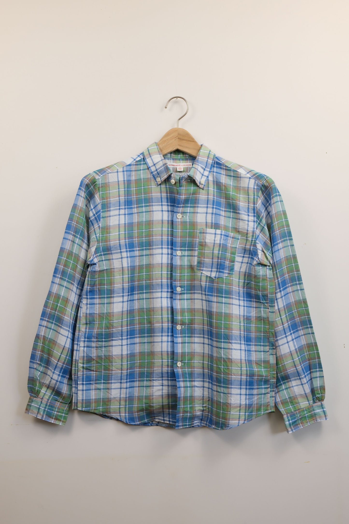 NEW WEST SHIRT / CANCLINI GREEN CHECK