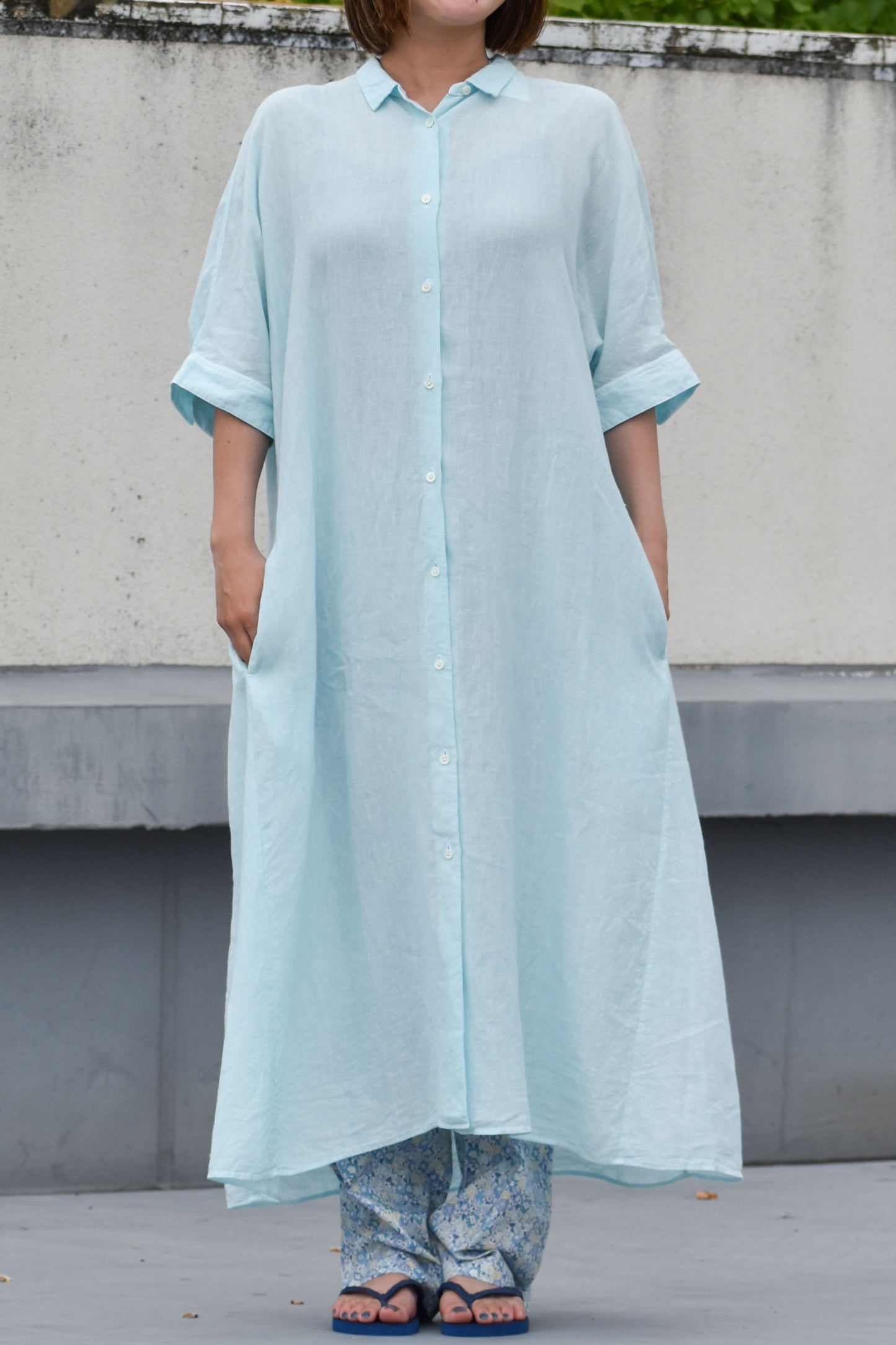 RAGLAN SLEEVE SHIRT DRESS