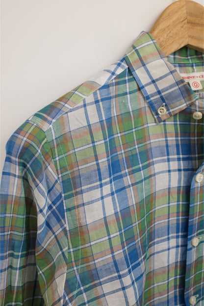 NEW WEST SHIRT / CANCLINI GREEN CHECK