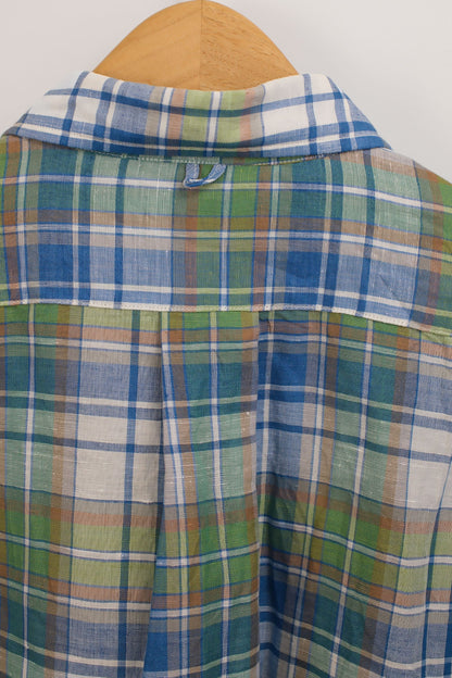 SLIP ON SHIRT / CANCLINI GREEN CHECK