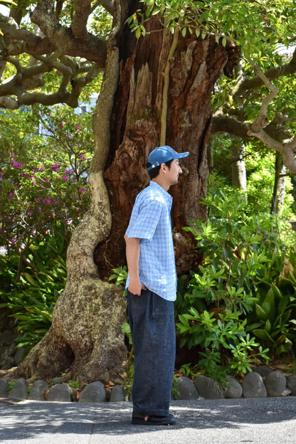 NEW WEST SHIRT SS / CANCLINI BLUE CHECK
