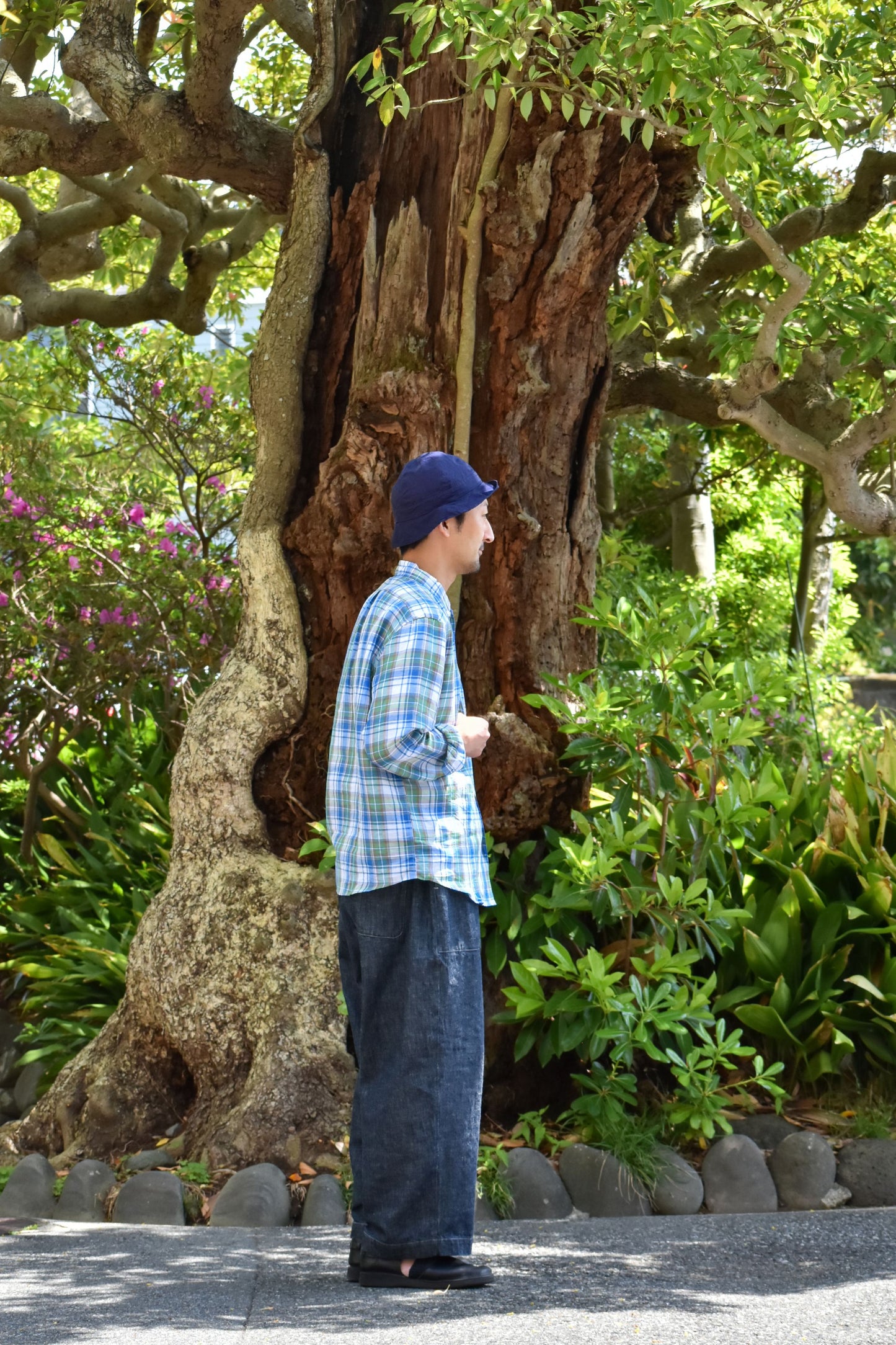 NEW WEST SHIRT / CANCLINI GREEN CHECK