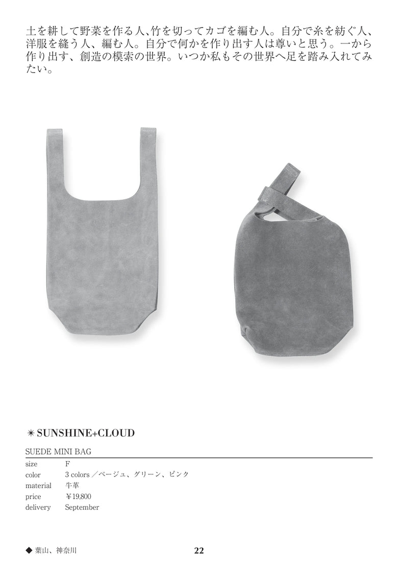 CATALOG 64 / 22 / p.22 SUEDE MINI BAG