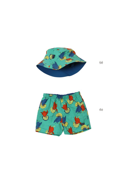(a)Baby Sun Bucket Hat　(b)Baby Baggies Shorts