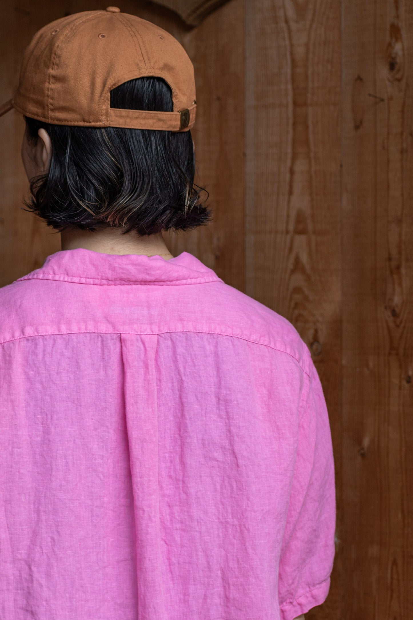 Linen over dyed key west/short sleeve